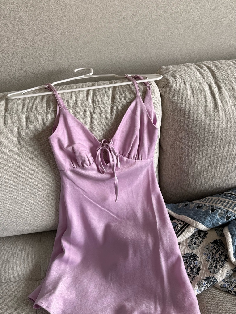 Princess Polly Lilac Tie-Front Slip Dress